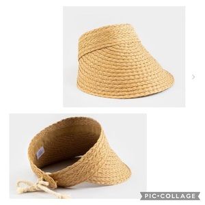 NEW FRANCESCA’S BRAIDED STRAW VISOR
